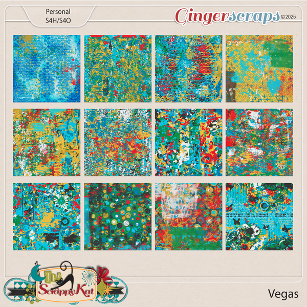 Vegas Messy Papers by The Scrappy Kat