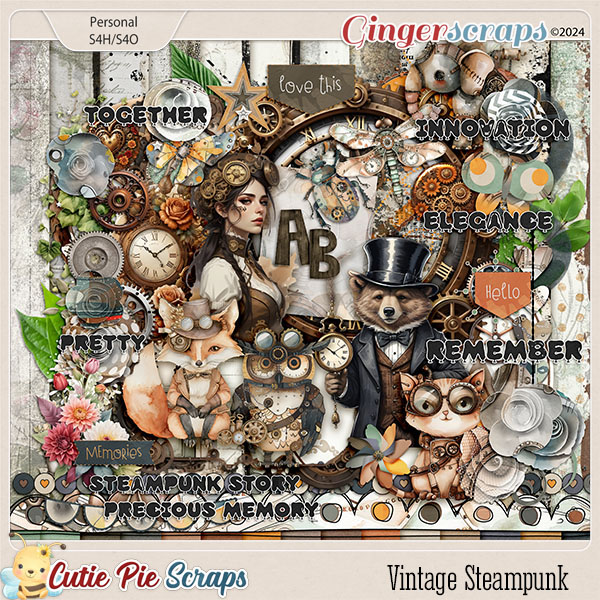 Vintage Steampunk Page Kit