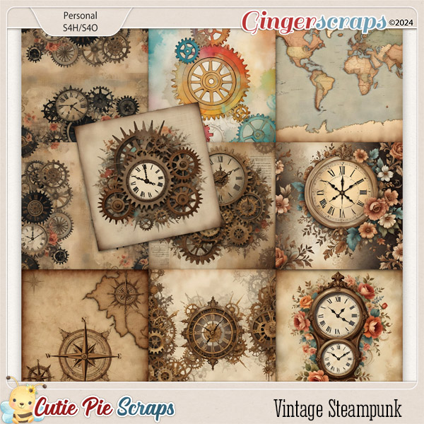Vintage Steampunk Old Papers