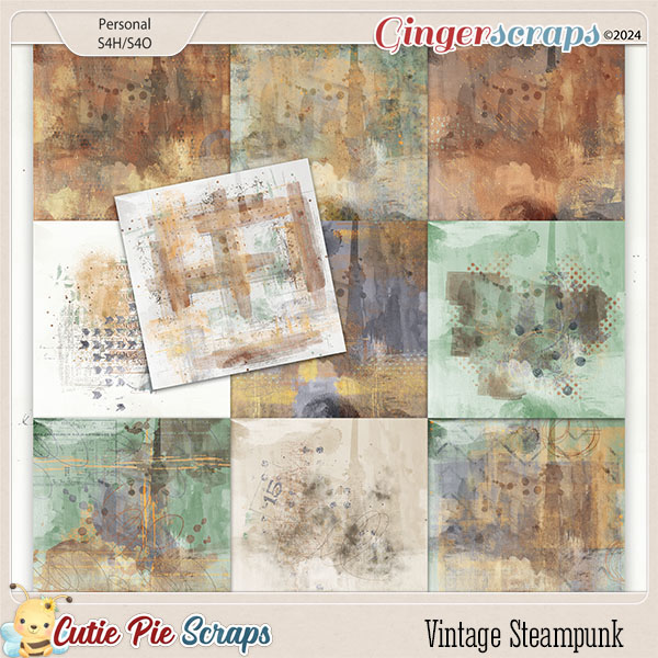 Vintage Steampunk Painted Papers