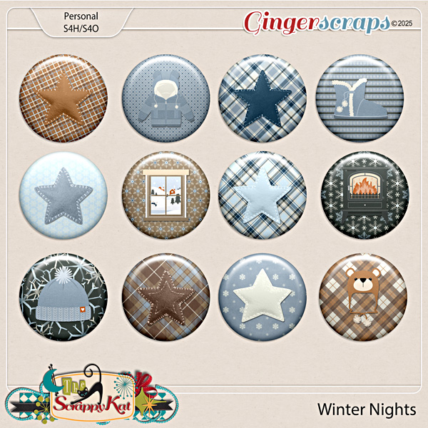 Winter Nights Flairs by The Scrappy Kat
