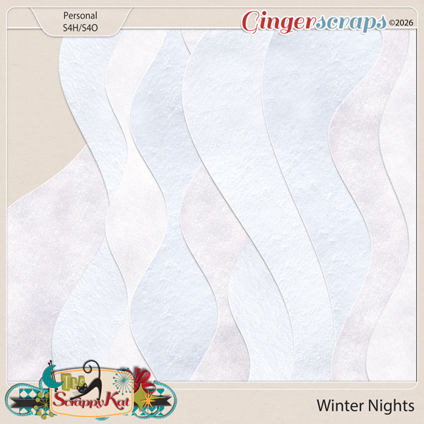 Winter Nights Snowy Borders by The Scrappy Kat