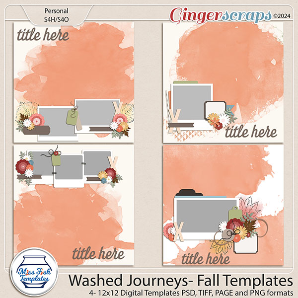 Washed Journeys - Fall Templates by Miss Fish