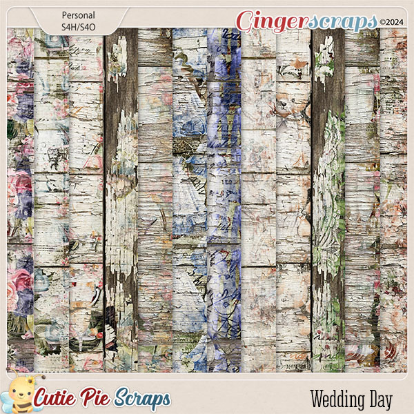 Wedding Day Wood Papers