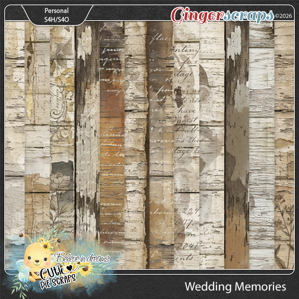 Wedding Memories Wood Papers