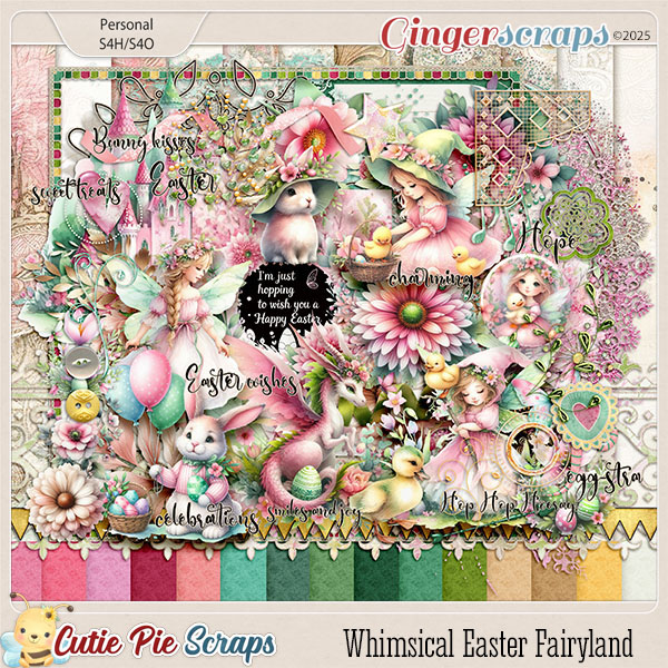 Whimsical Easter Fairyland Page Kit