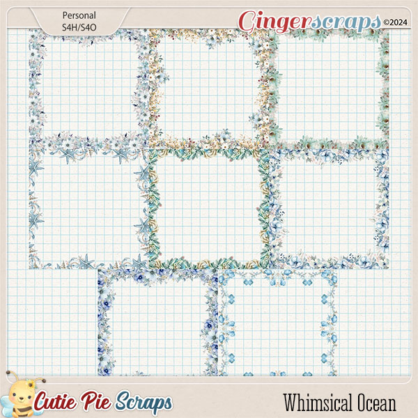 Whimsical Ocean Floral Borders