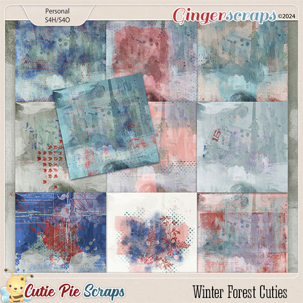 Winter Forest Cuties Painted Papers