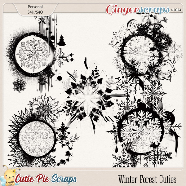 Winter Forest Cuties Digital Stamps