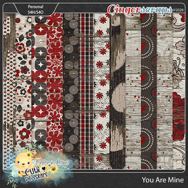You Are Mine Wood Papers