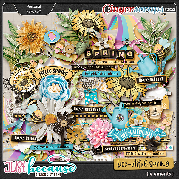 Bee-utiful Spring Elements by JB Studio