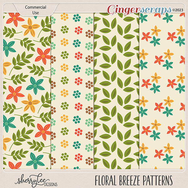 {CU} Floral Breeze Patterns by Sherry Lee Designs