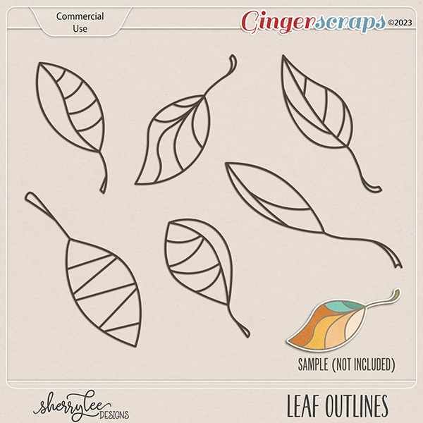 {CU} Leaf Outlines by Sherry Lee Designs