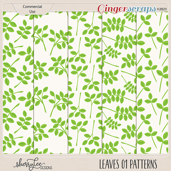 {CU} Leaves 01 Patterns by Sherry Lee Designs