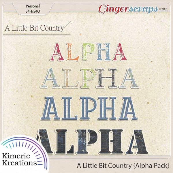 A Little Bit Country Alpha by Kimeric Kreations