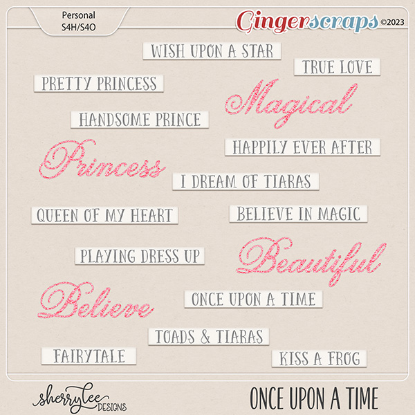 Once Upon a Time Wordart by Sherry Lee Designs