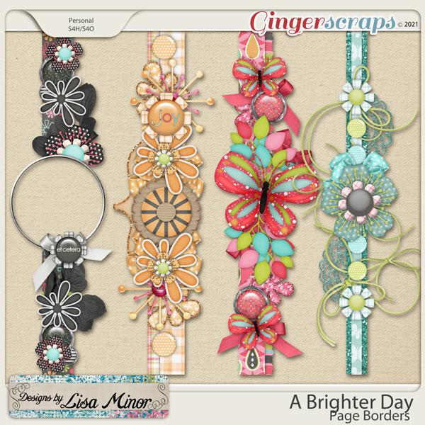 A Brighter Day Page Borders from Designs by Lisa Minor