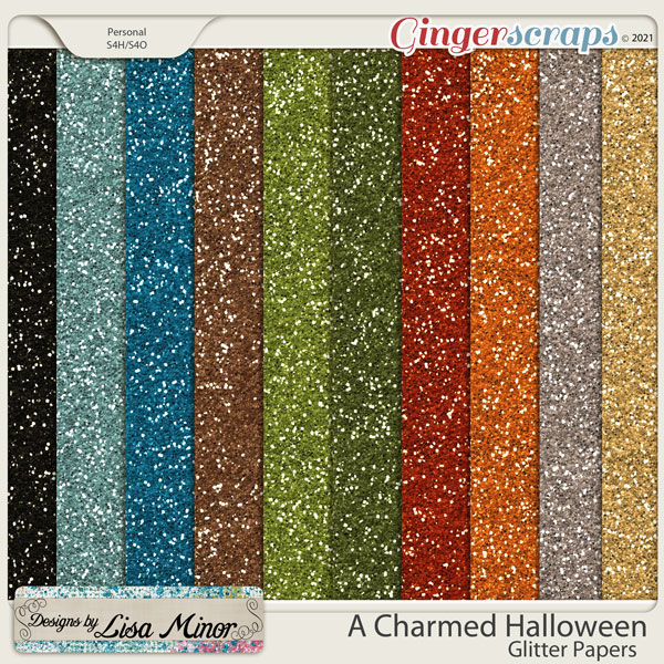 A Charmed Halloween Glitter Papers from Designs by Lisa Minor