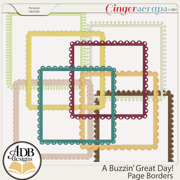 A Buzzin' Great Day! Page Borders by ADB Designs