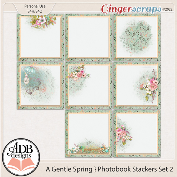 A Gentle Spring Photobook Stacked Papers Set 02