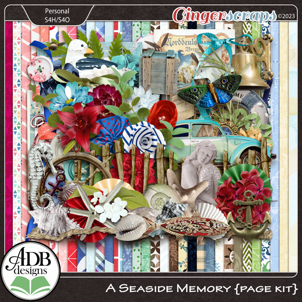 A Seaside Memory Page Kit by ADB Designs