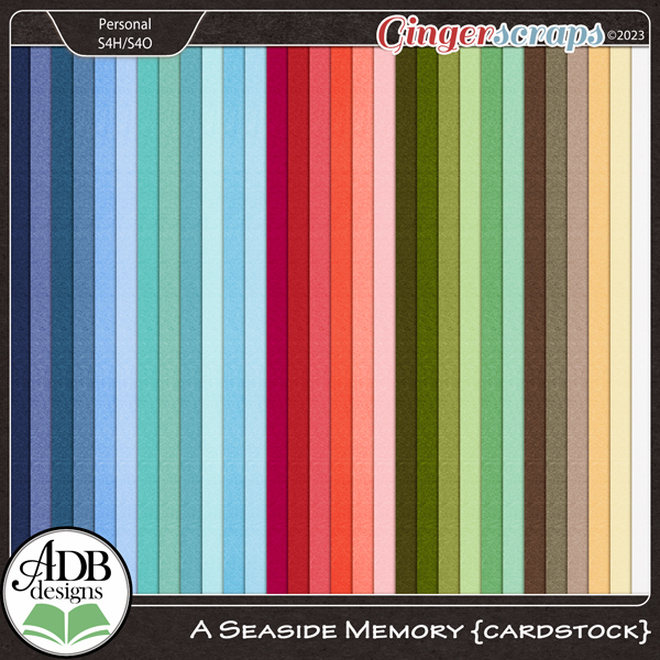 A Seaside Memory Cardstock Solid Papers by ADB Designs