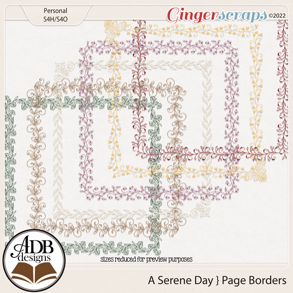 A Serene Day Page Borders