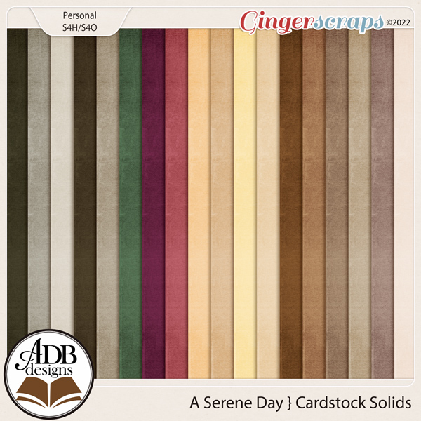 A Serene Day Cardstock Papers