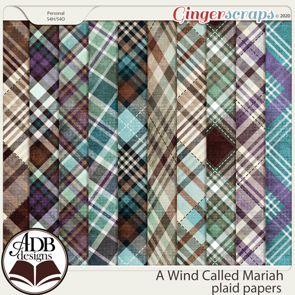 A Wind Called Mariah Plaid Papers by ADB Designs
