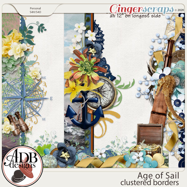 Age of Sail Cluster Borders by ADB Designs