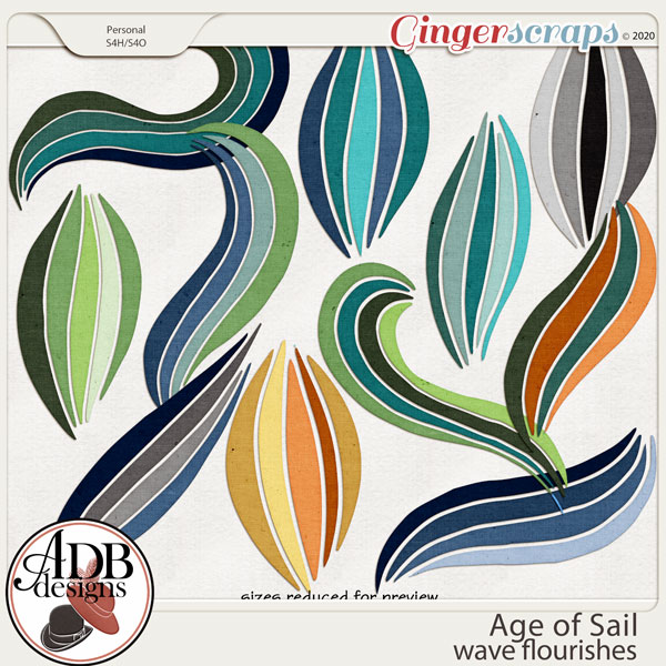 Age of Sail Wave Flourishes by ADB Designs