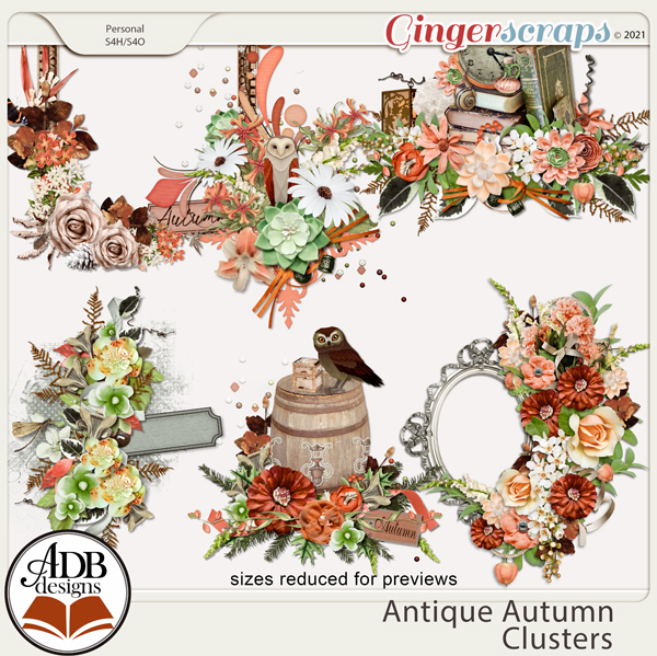 Antique Autumn Clusters by ADB Designs