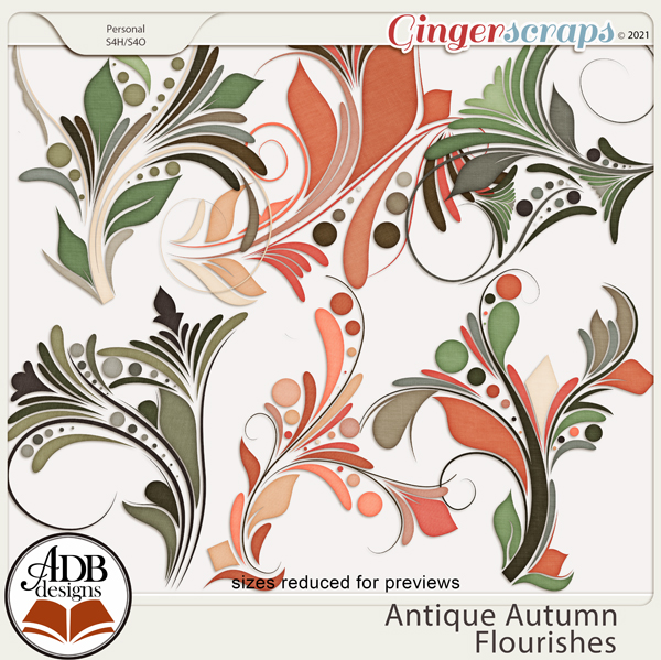 Antique Autumn Flourishes by ADB Designs