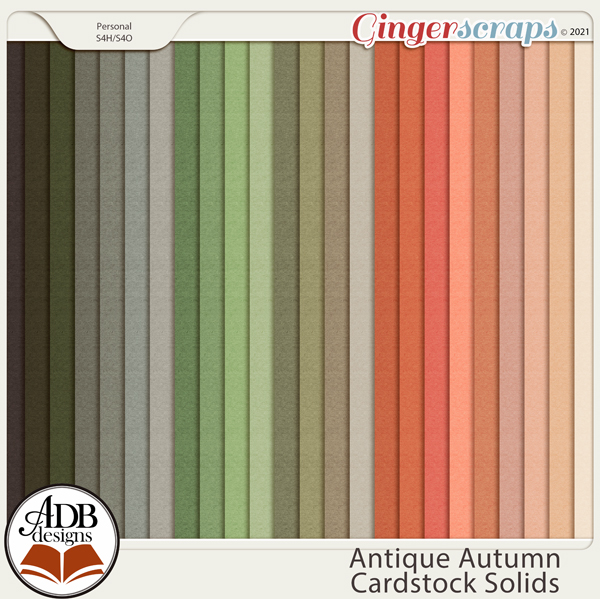 Antique Autumn Solid Papers by ADB Designs