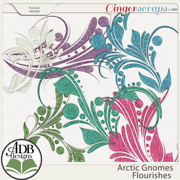 Arctic Gnomes Flourishes by ADB Designs