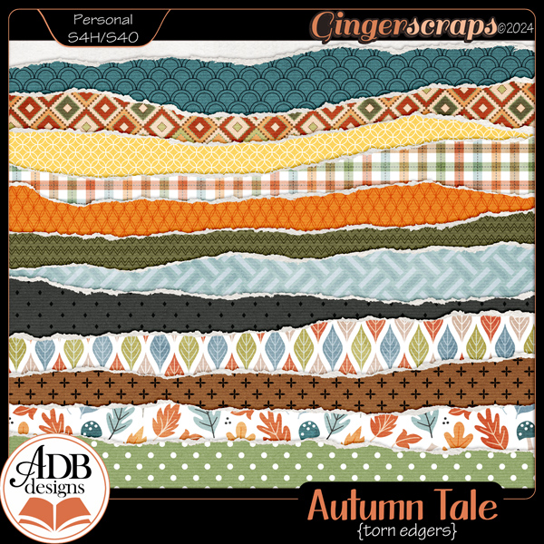 Autumn Tale Torn Edge Borders by ADB Designs