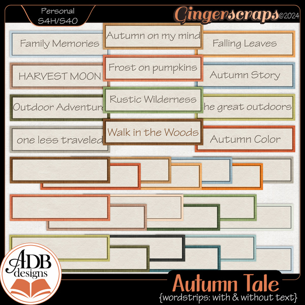 Autumn Tale Word Strips by ADB Designs