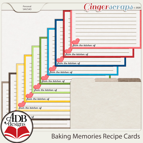 Baking Memories Recipe Cards by ADB Designs