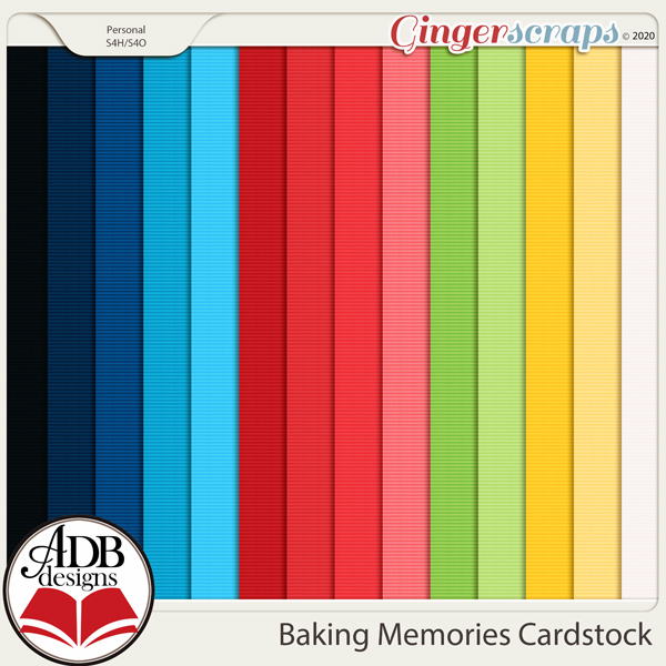 Baking Memories Solid Papers by ADB Designs