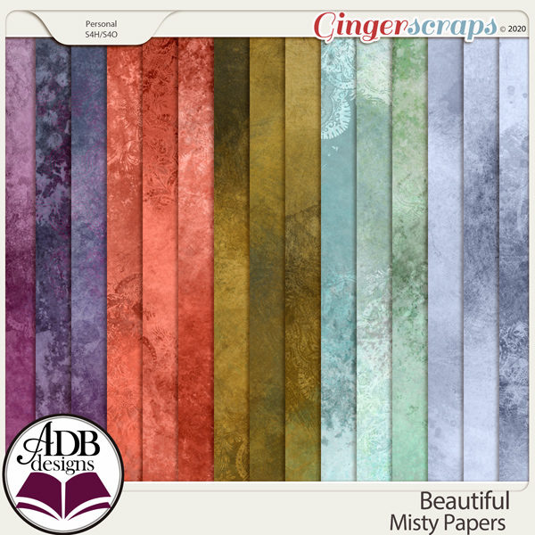 Beautiful Misty Papers by ADB Designs