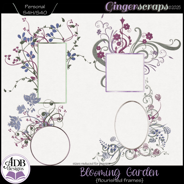 Blooming Garden Flourished Frames by ADB Designs