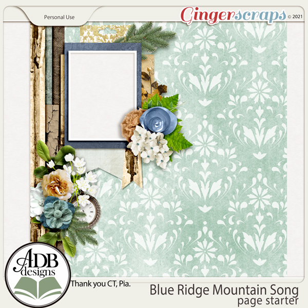 Blue Ridge Mountain Song Quick Page Gift 04 by ADB Designs