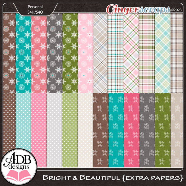 Bright & Beautiful Extra Papers by ADB Designs