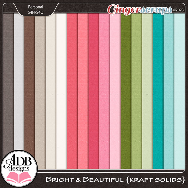 Bright & Beautiful Solid Papers by ADB Designs