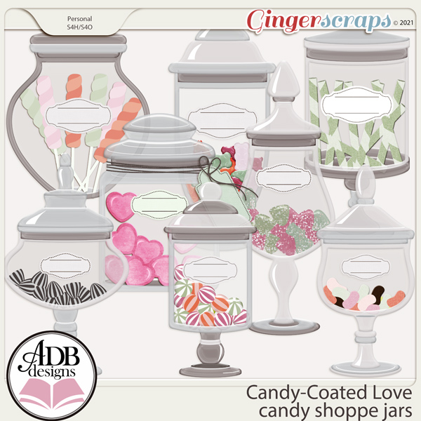 Candy-Coated Love Candy Shoppe Jars by ADB Designs