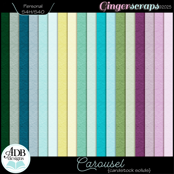 Carousel Cardstock Solid Papers by ADB Designs
