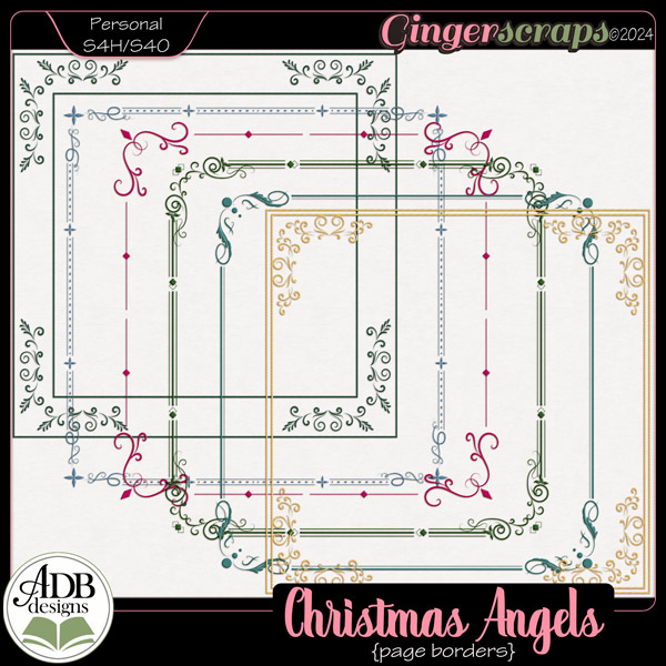 Christmas Angels Page Borders by ADB Designs