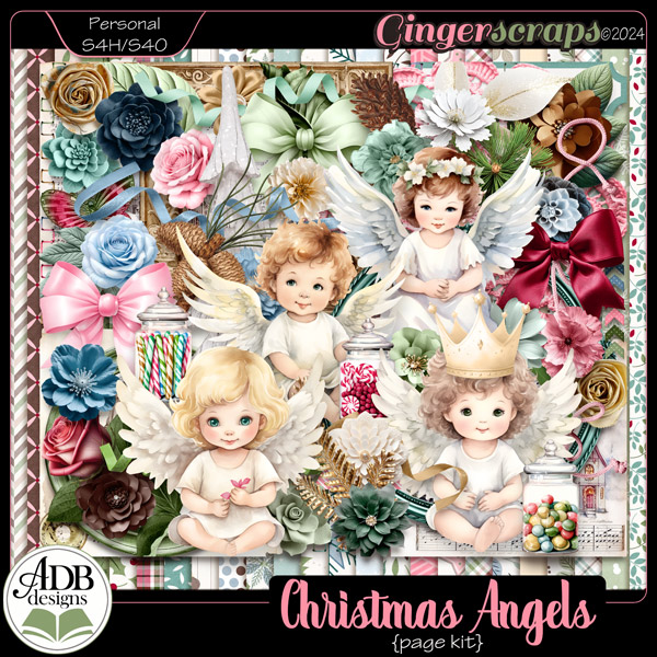 Christmas Angels Page Kit by ADB Designs