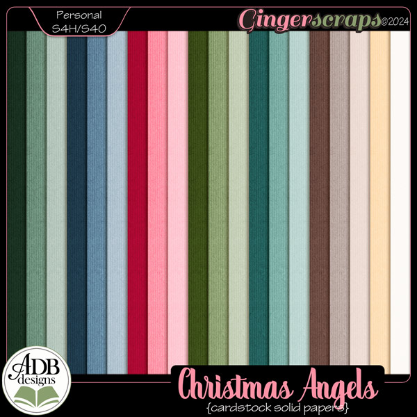 Christmas Angels Solid Papers by ADB Designs