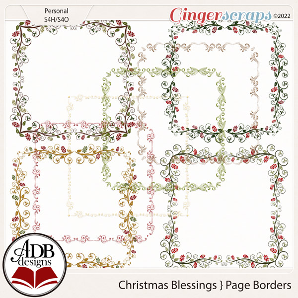 Christmas Blessings Page Borders